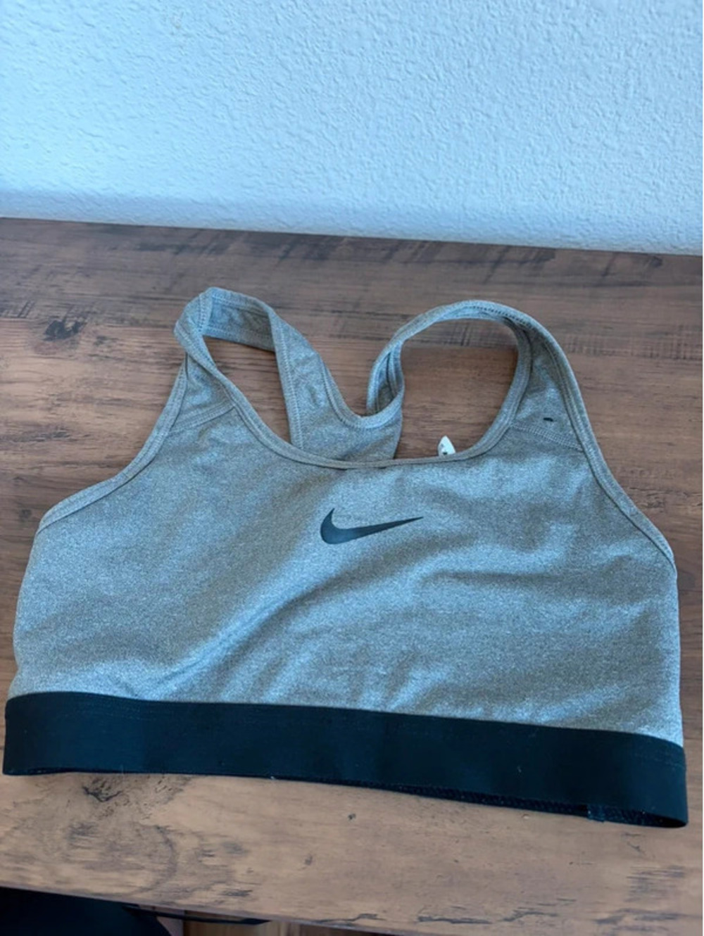 Nike dri fit grey sports bra S